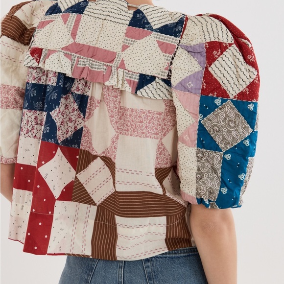 Sea Nohr Quilt Puff Sleeve Top - Picture 2 of 7